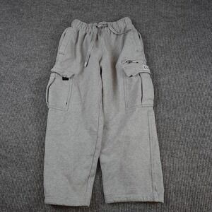 Pro Club Heavy Weight Sweatpants Womens Large Gray Cargo Fleece Elastic Waist